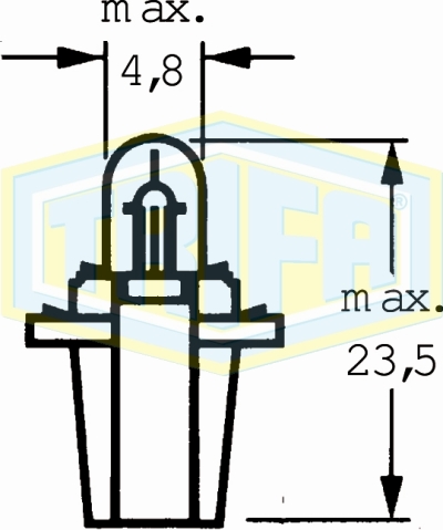 Plastic base lamps white